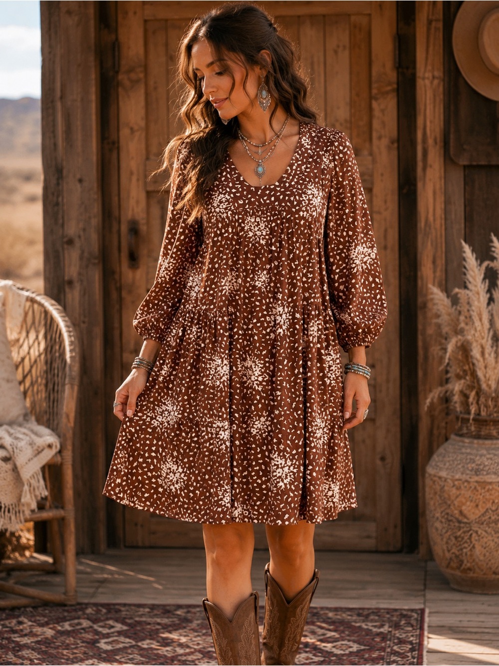 Knox Rose Rayon-Linen Mini Dress